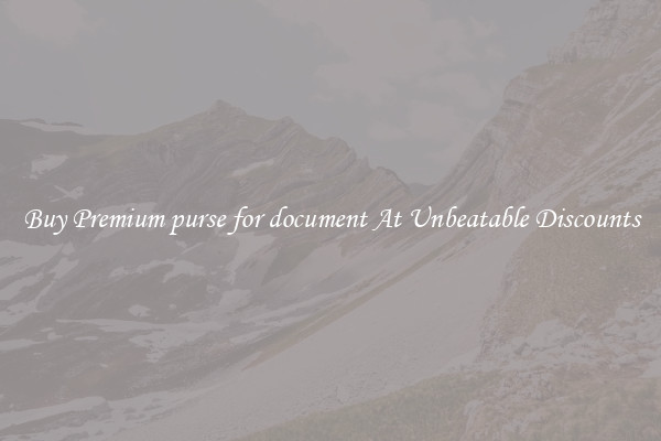 Buy Premium purse for document At Unbeatable Discounts
