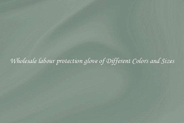 Wholesale labour protection glove of Different Colors and Sizes