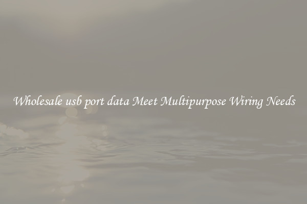 Wholesale usb port data Meet Multipurpose Wiring Needs