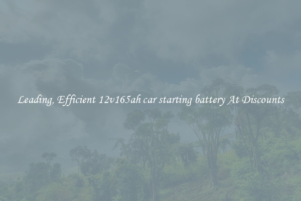 Leading, Efficient 12v165ah car starting battery At Discounts