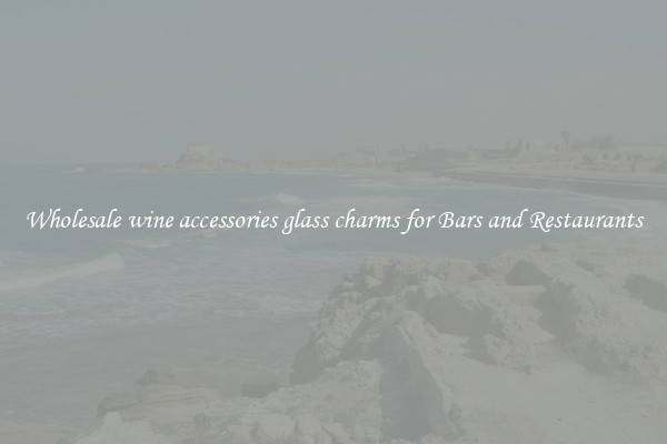 Wholesale wine accessories glass charms for Bars and Restaurants