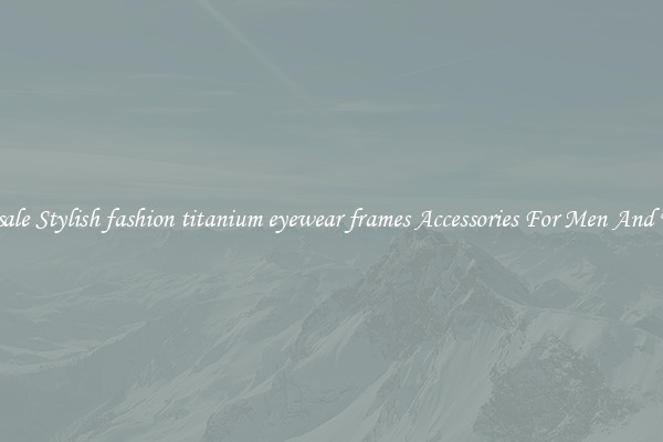 Wholesale Stylish fashion titanium eyewear frames Accessories For Men And Women