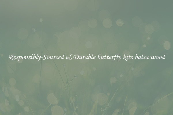 Responsibly-Sourced & Durable butterfly kits balsa wood