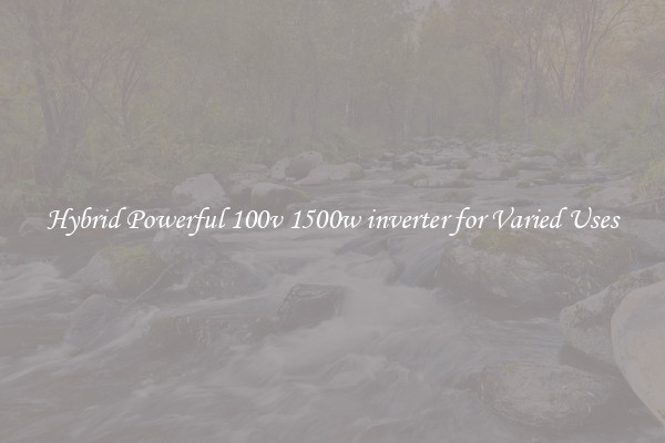 Hybrid Powerful 100v 1500w inverter for Varied Uses