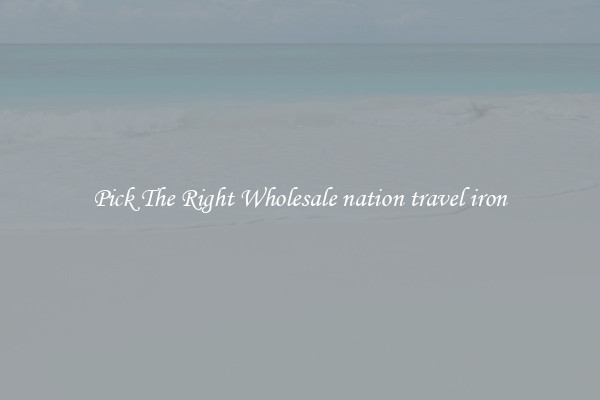 Pick The Right Wholesale nation travel iron