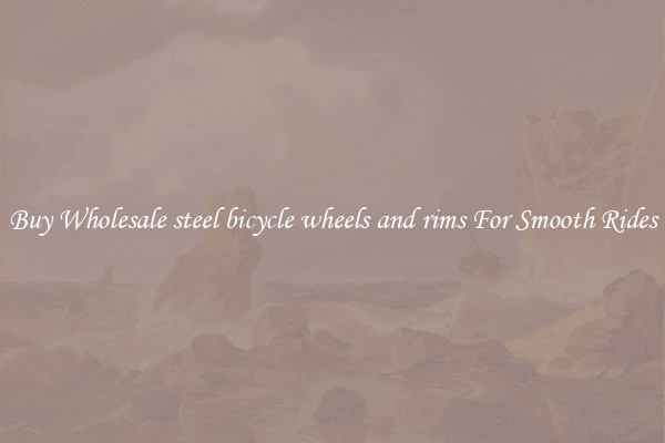 Buy Wholesale steel bicycle wheels and rims For Smooth Rides