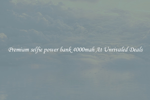 Premium selfie power bank 4000mah At Unrivaled Deals